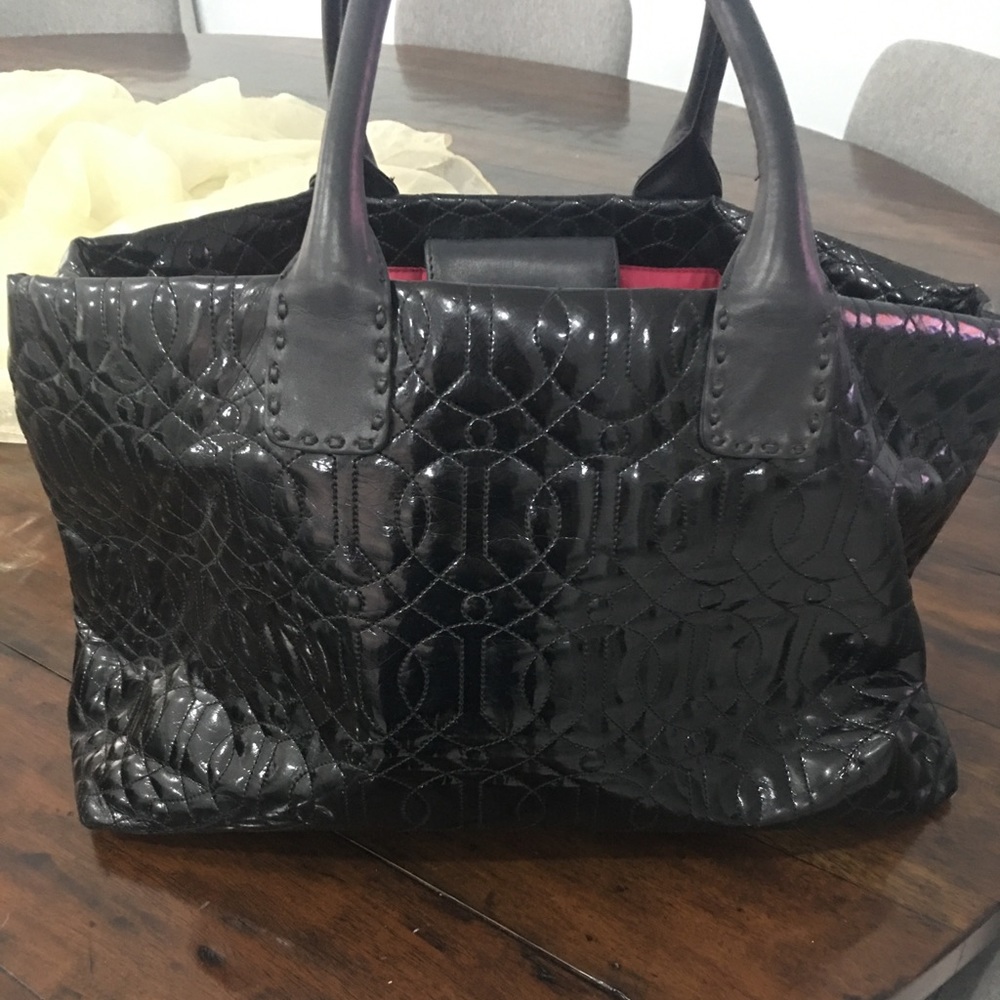 Patent leather Donald pliner large tote